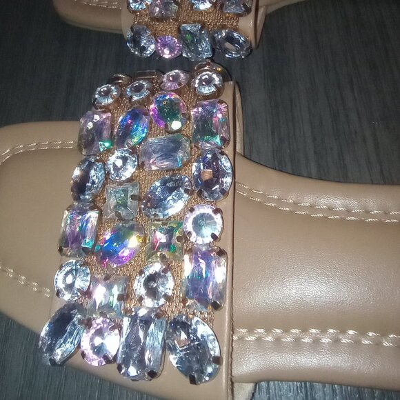 STEVE MADDEN Malina Gemstone Slide Sandal - NEW NWOT Women's Size 7 - Picture 2 of 4